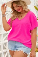 Curvy Rose V Neck Air Flow