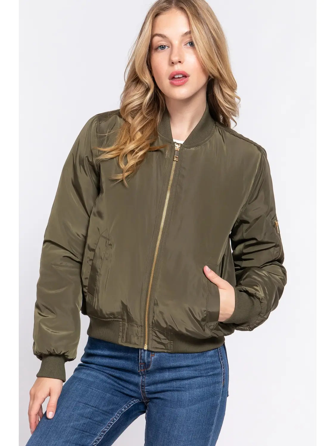 Olive Bomber Jacket