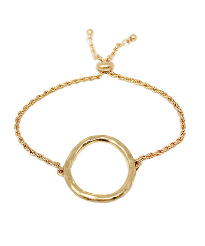 Gold Circle Metal Bracelet