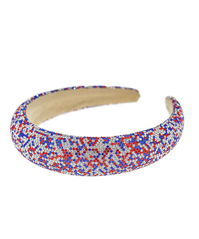 Red, White and Blue Rhinestone Headband