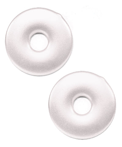 Brushed Silver Flat Disc Earrings