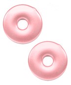 Brushed Pink Flat Disc Earrings