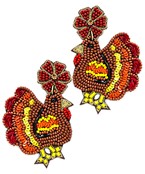Beaded Turkey Earrings