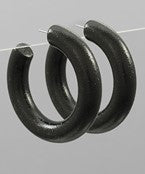 55mm Black Chunky Hoops
