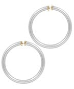 Large Silver Jelly Hoops