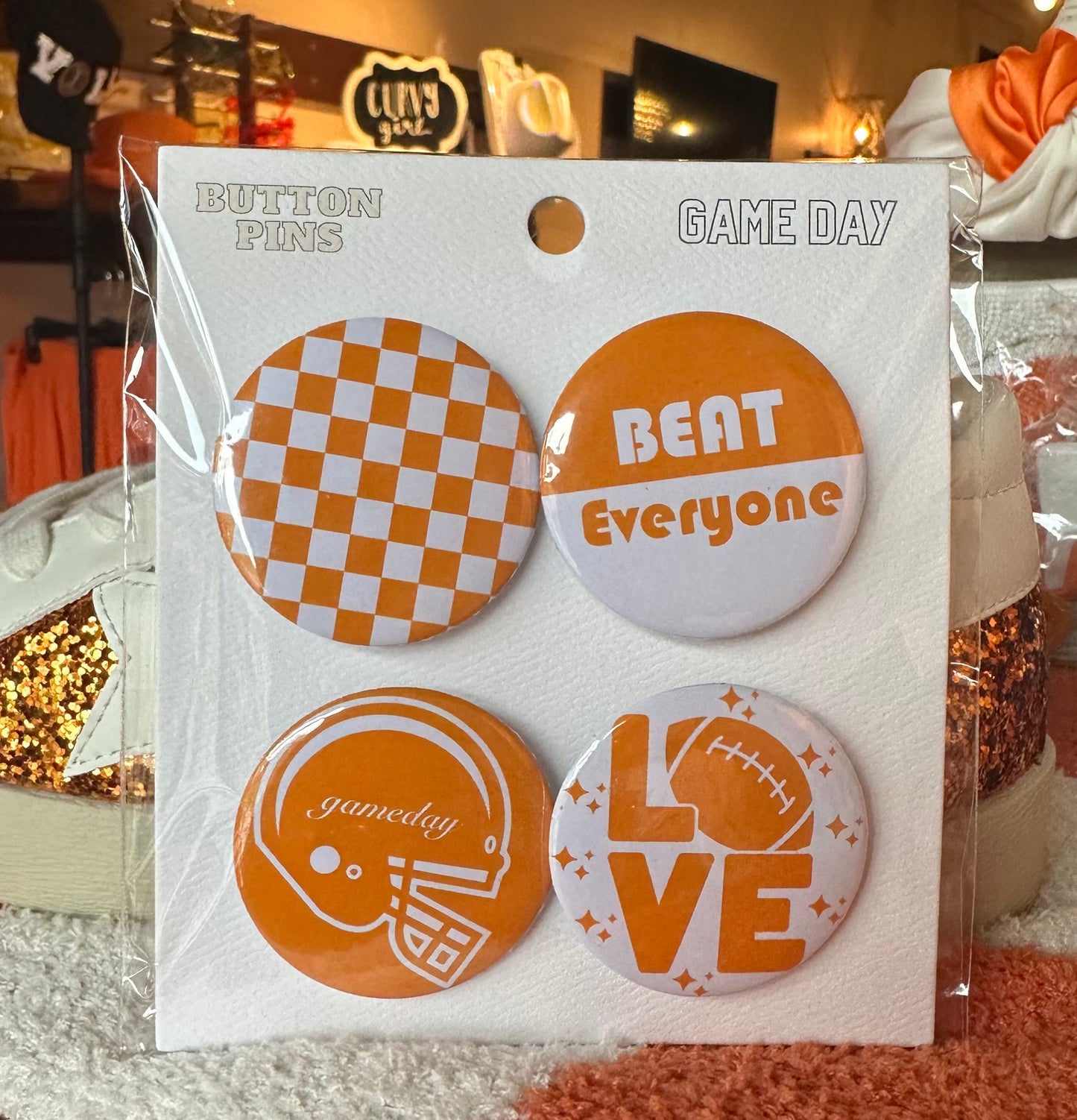 4 Pack Game Day Buttons