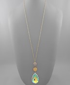 Iridescent Stone Necklace