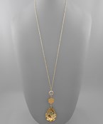 Topaz Stone Long Necklace