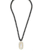 Gray Wooden Necklace