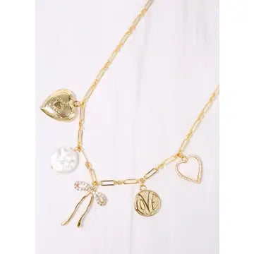 Rhinestone Charm Necklace