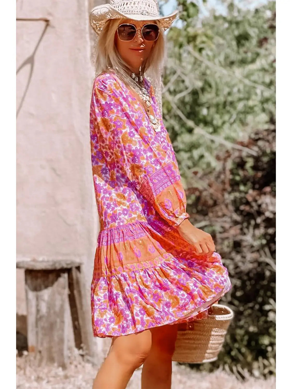 HoT Pink Boho Dress