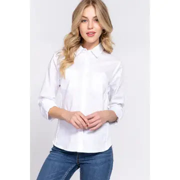White Collared Shirt