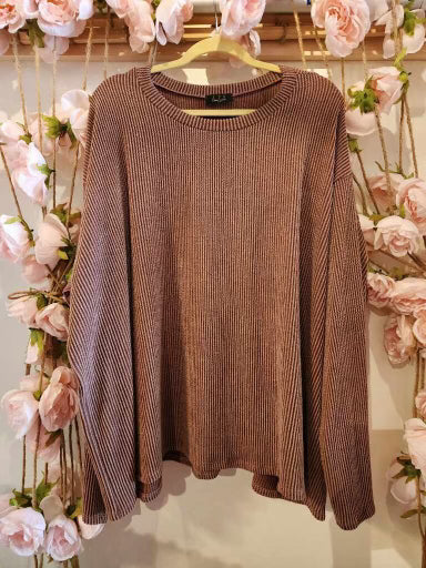 Curvy Brown Chorded Top