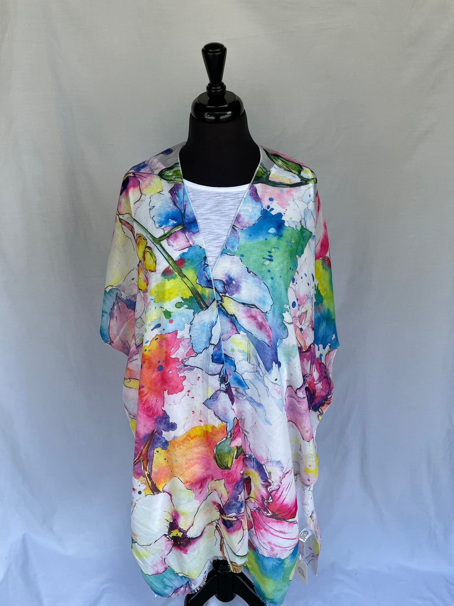 Multi-Colored Butterfly Kimono