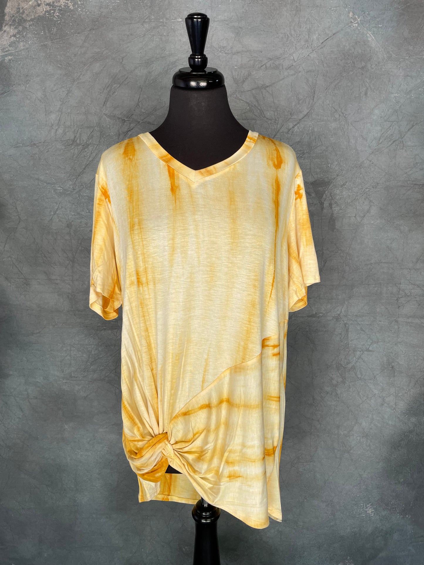 Mustard Tie Dyed Top