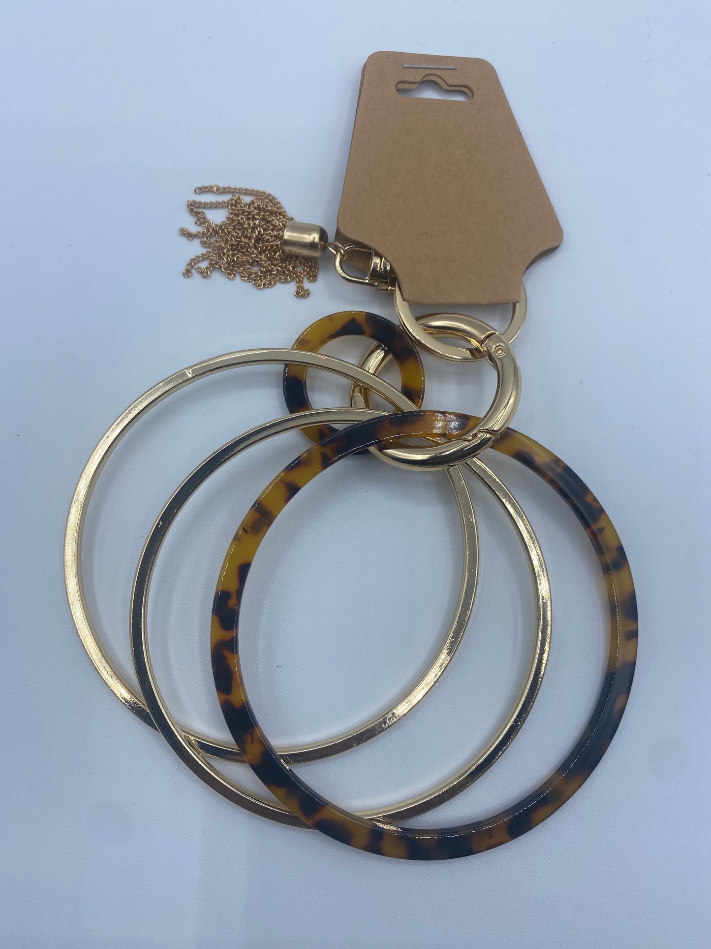 Tortoise and Gold Keyring