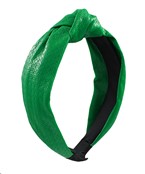 Green Leather Textured Headband