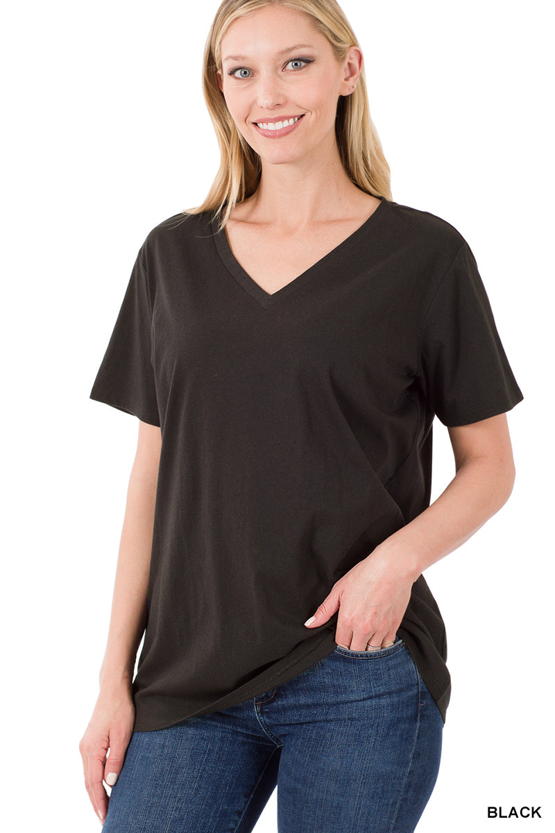 Black V-Neck Tee