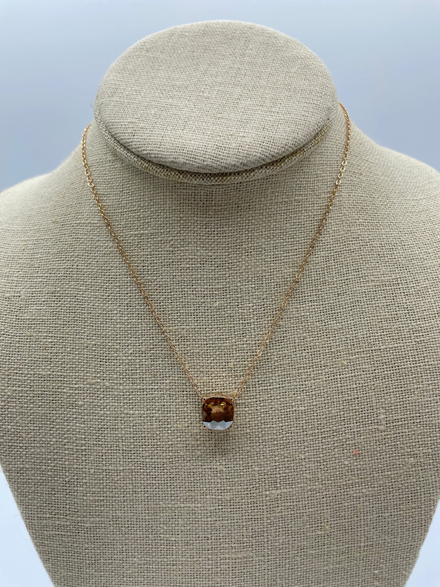 Gold Gemstone Necklace