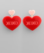 XOXO Acrylic Earrings