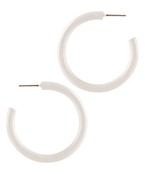 40mm White Hoops