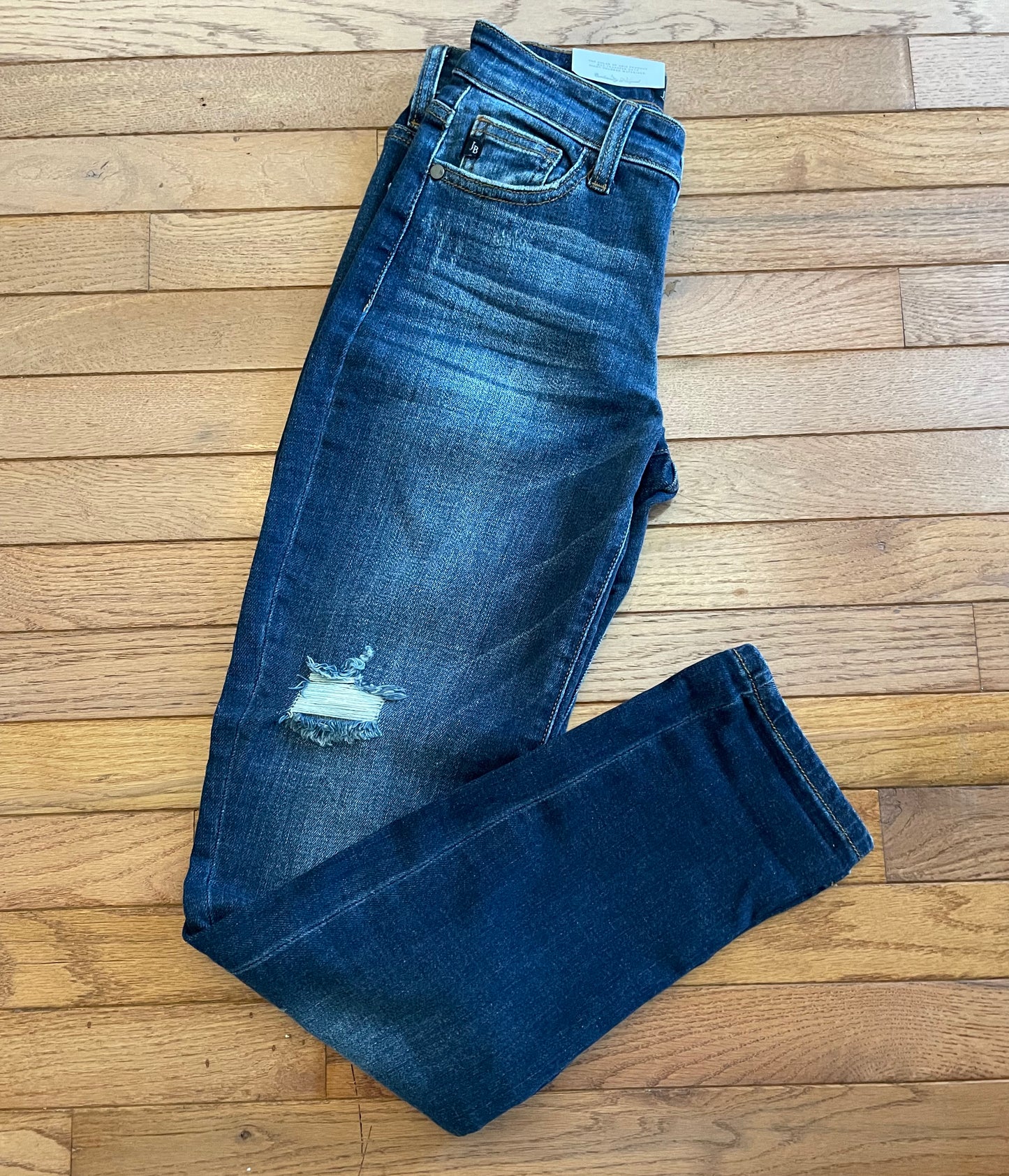 Judy Blues Mid Rise Distressed Jeans