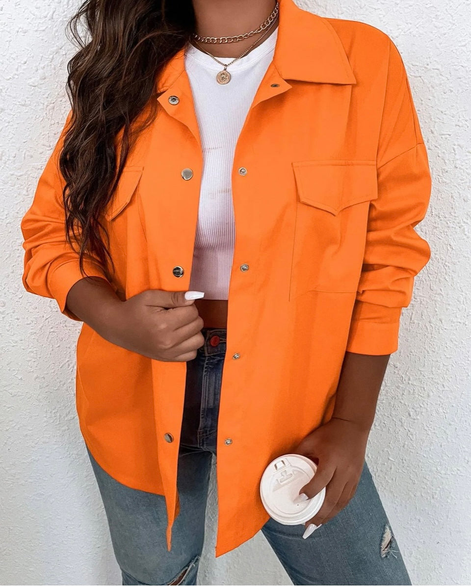 Orange Oversized Jacket