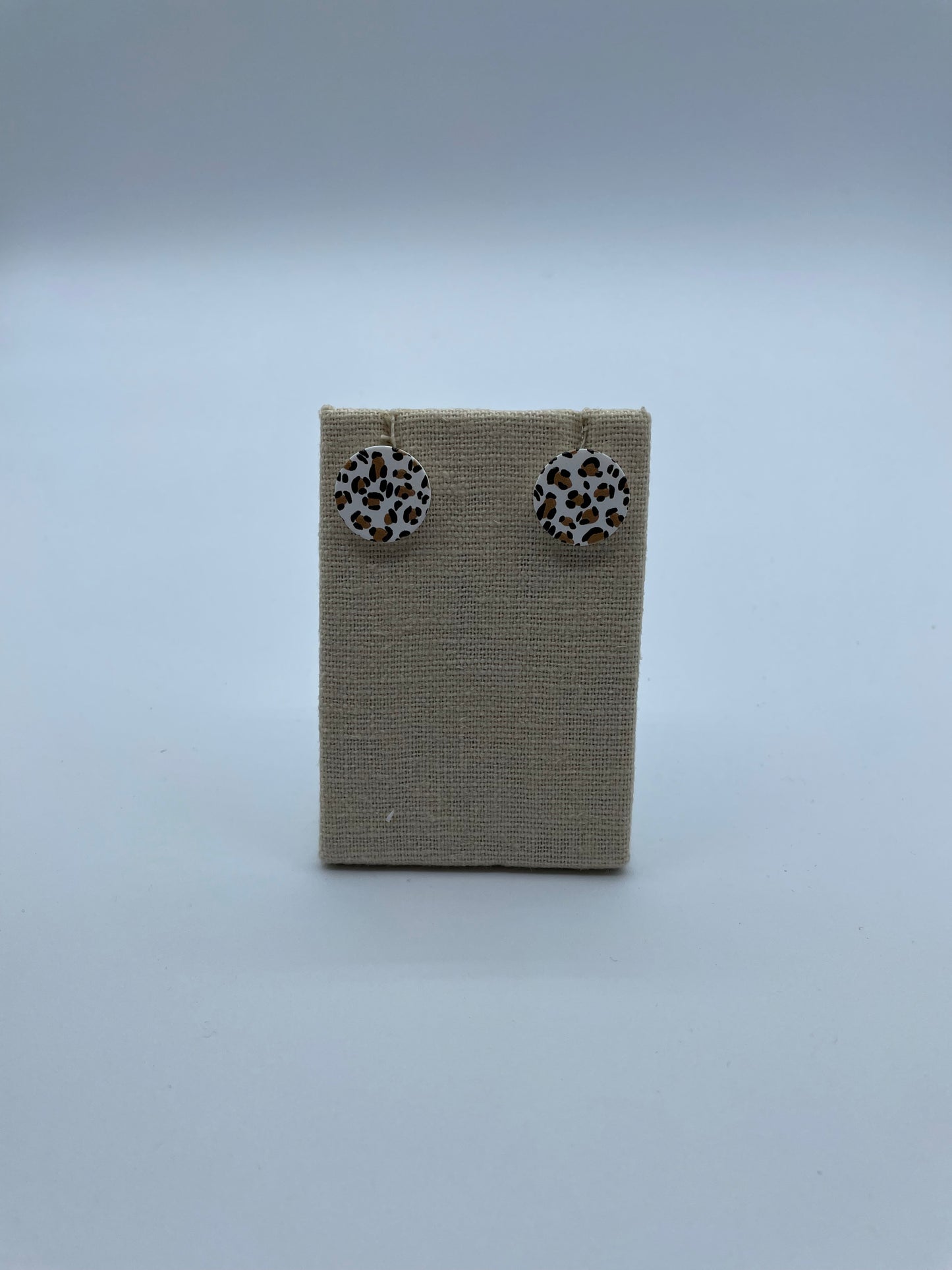 Animal Print Disc Earrings