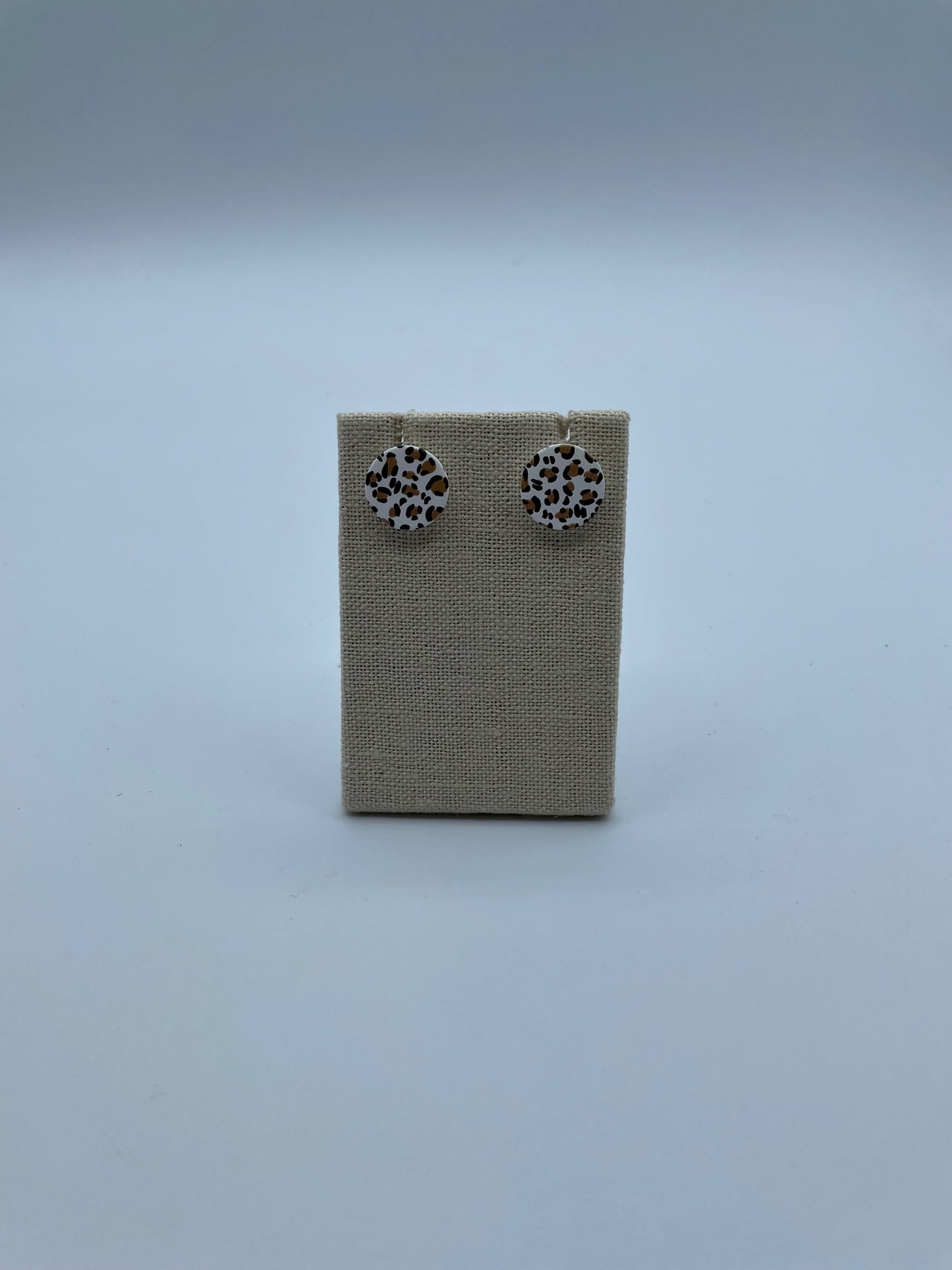 Animal Print Disc Earrings