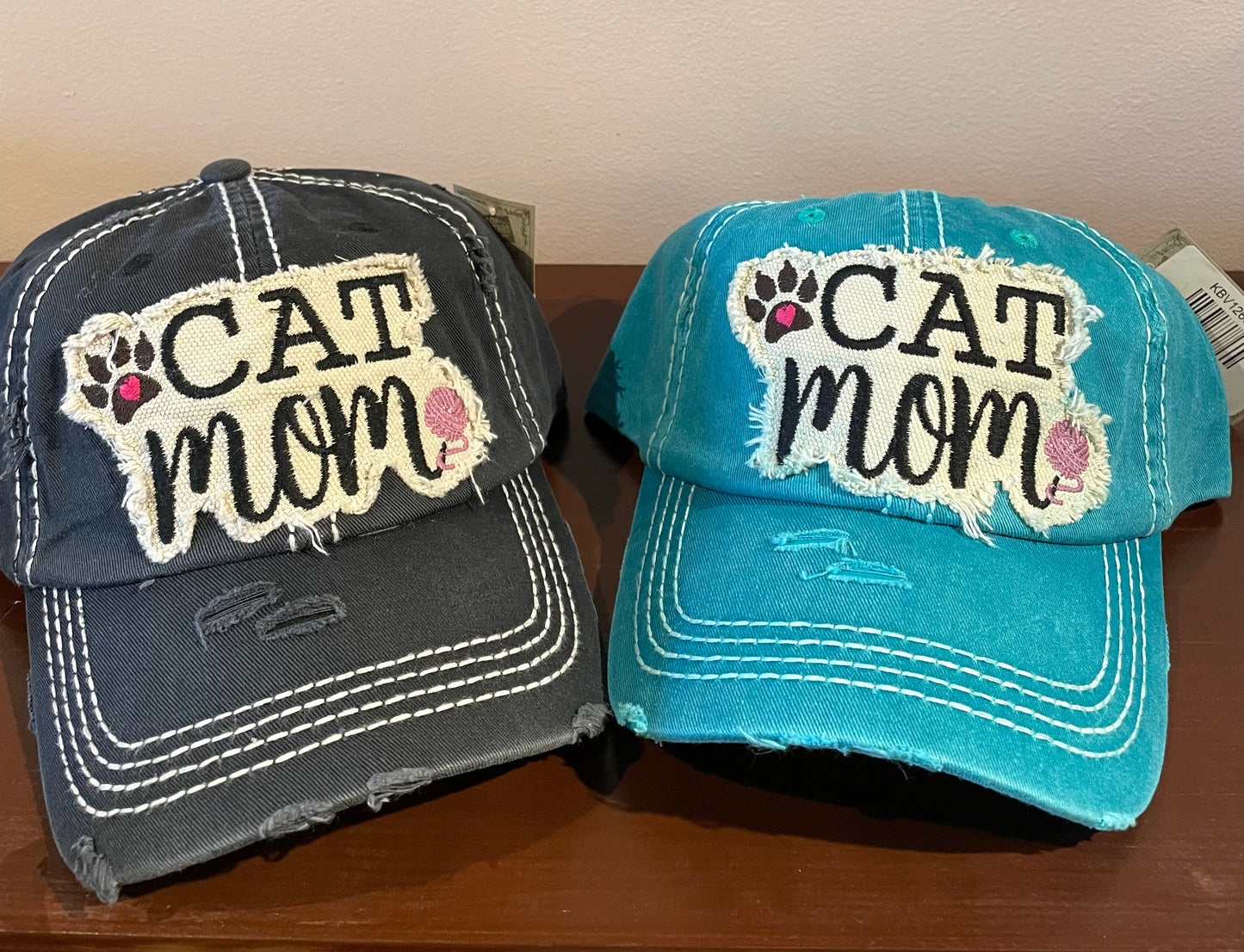 Distressed Cat Mom Hat