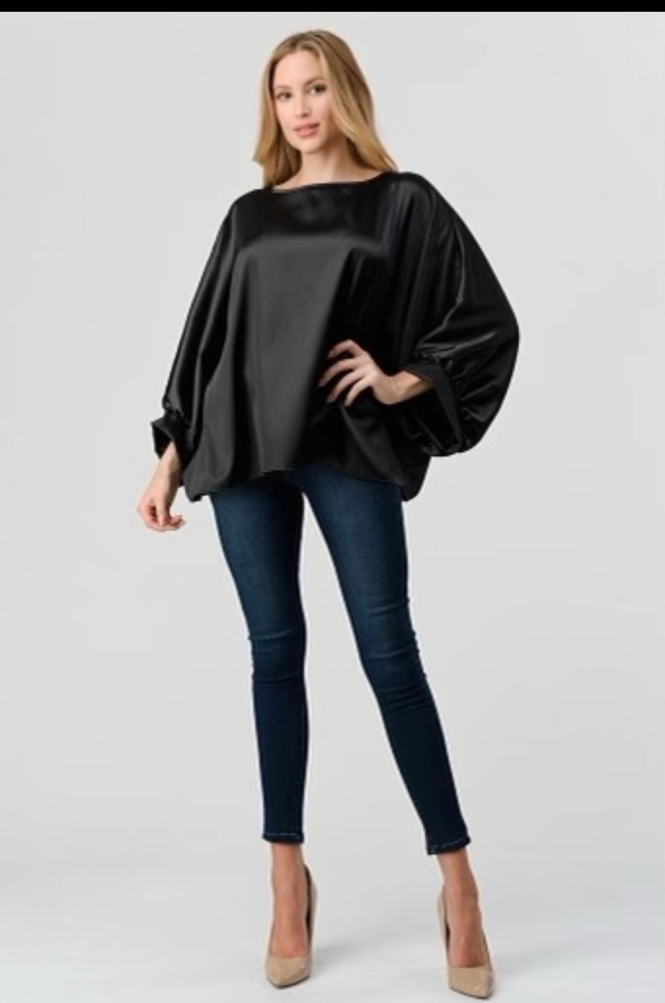 Black Satin Top