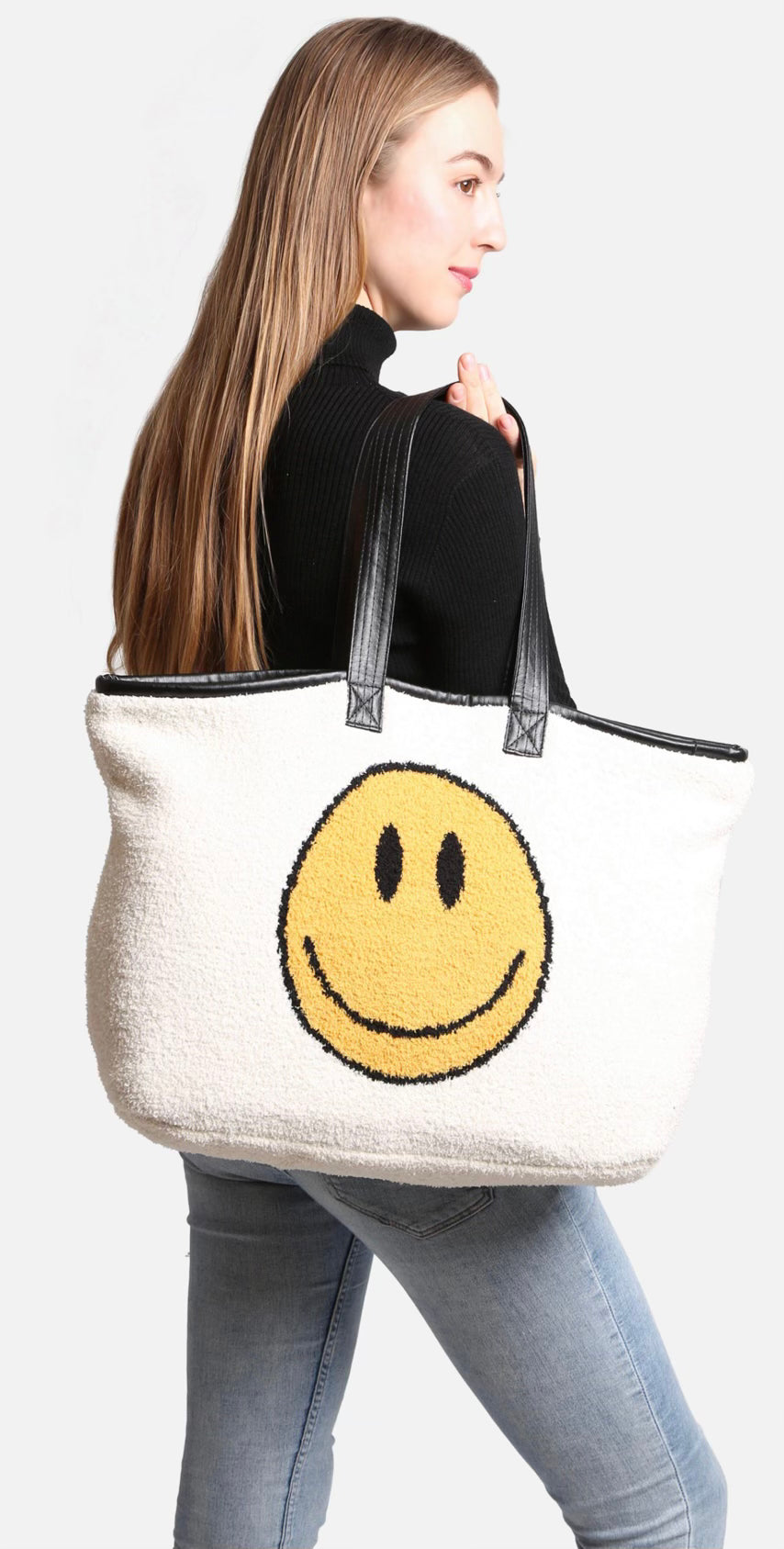 Comfy Luxe Smiley Tote Bags