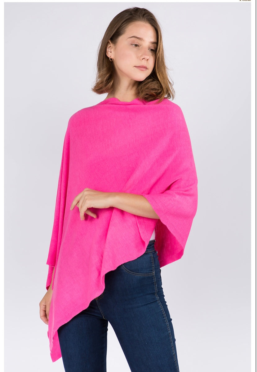 Cashmere Like Sweater Poncho