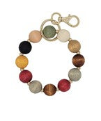 Multi Color Ball Keyring Bracelet