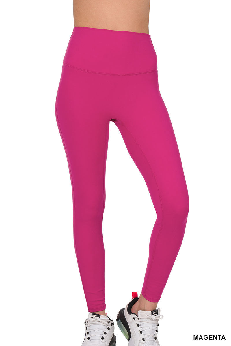 Athletic High Waisted Leggings Magenta