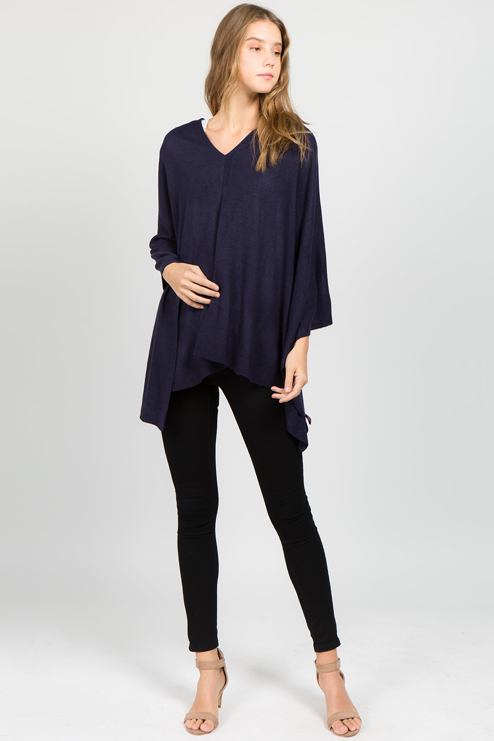 Cashmere Like Sweater Poncho