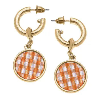 Gingham Dangle Earrings