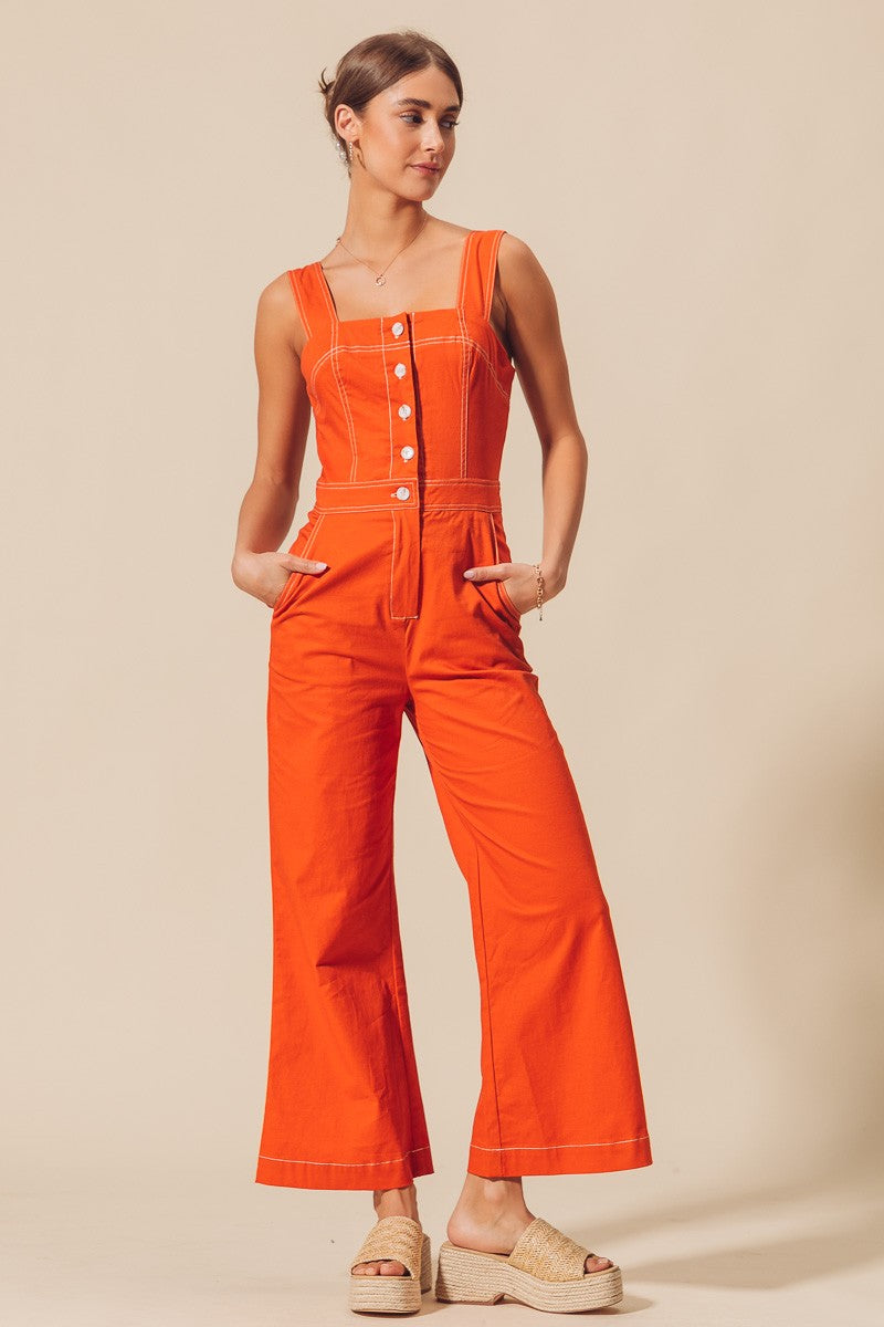 Orange You Cute Jumpsuit
