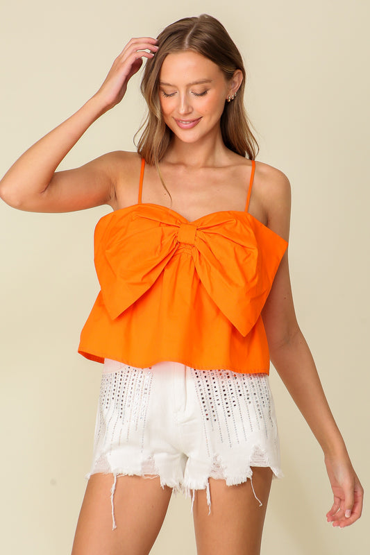 Orange Front Bow Top