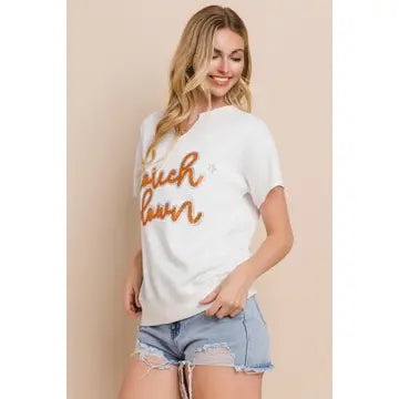 Game Day Glitter Short Sleeve Sweatshirt