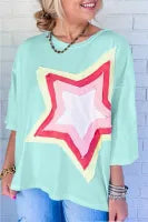 Curvy Patchwork Star Tee