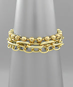 3 Strand Gold Bracelets