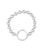 Silver Beaded Stretch Bracelet