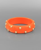 Orange and Gold Studded Bracelet