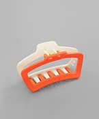 Orange and White Hair Clip