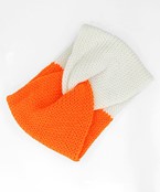 Orange and White Head Warmer