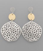 Worn Silver Worn Gold  Textured Earrings