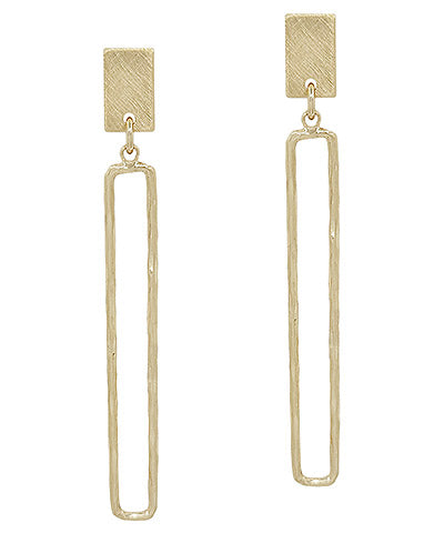 Matte Gold Bar Earrings