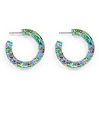 30mm Mint Resin Sequin Hoops