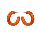 30mm Orange Metallic Hoops